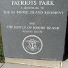 THE 1ST RHODE ISLAND REGIMENT MEMORIAL ENTRANCE STONE