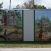 THE BURNING OF MOUZON'S HOME MEMORIAL MURAL A