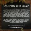 SWAMP FOX AT OX SWAMP MEMORIAL MURAL PLAQUE