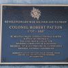 COLONEL ROBERT PATTON REVOLUTIONARY SOLDIER MEMORIAL PLAQUE