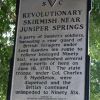 REVOLUTIONARY SKIRMISH NEAR JUNIPER SPRINGS MEMORIAL MARKER