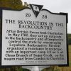 THE REVOLUTION IN THE BACKCOUNTRY WAR MEMORIAL MARKER FRONT