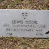 PVT LEWIS COOK REVOLUTIONARY WAR MEMORIAL CENOTAPH