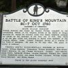 BATTLE OF KING'S MOUNTAIN REVOLUTIONARY WAR MEMORIAL MARKER