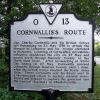 CORNWALLIS'S ROUTE REVOLUTIONARY WAR MEMORIAL MARKER