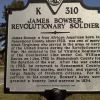 JAMES BOWSER, REVOLUTIONARY SOLDIER MEMORIAL MARKER