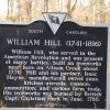 WILLIAM HILL (1741-1816) REVOLUTIONARY SOLDIER MEMORIAL MARKER