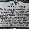LACEY'S FORT REVOLUTIONARY WAR MEMORIAL MARKER BACK