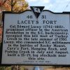 LACEY'S FORT REVOLUTIONARY WAR MEMORIAL MARKER FRONT