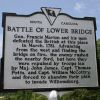 BATTLE OF LOWER BRIDGE REVOLUTIONARY WAR MEMORIAL MARKER