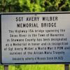 SGT AVERY WILBER MEMORIAL BRIDGE PLAQUE