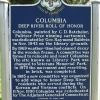 COLUMBIA DEEP RIVER ROLL OF HONOR MEMORIAL MARKER FRONT