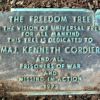 MAJ. KENNETH CORDER FREEDOM TREE MEMORIAL PLAQUE