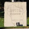 STOCKBRIDGE AMERICAN LEGION POST 128 VETERANS MEMORIAL FLAGPOLE STONE