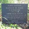 NAVY CAPTAIN HARLEY H. HALL WAR MEMORIAL TABLET