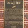 BARROW HALL MEMORIAL PLAQUE