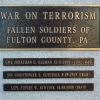 FULTON COUNTY WAR ON TERRORISM MEMORIAL PLAQUE A