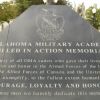OKLAHOMA MILITARY ACADEMY KILLED IN ACTION MEMORIAL DEDICATION