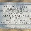 CPL. LARRY E. CALDWELL MEMORIAL MISSILE STONE