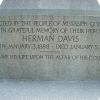 PVT. HERMAN DAVIS WAR MEMORIAL DEDICATION STONE