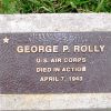 GEORGE P. ROLLY WAR MEMORIAL TREE PLAQUE