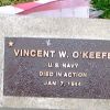 VINCENT W. O'KEEFE WAR MEMORIAL TREE PLAQUE