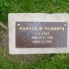 HAROLD W. ROBERTS WAR MEMORIAL TREE PLAQUE