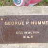 GEORGE P. HUMMEL WAR MEMORIAL TREE PLAQUE