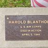 HAROLD BLANTHORN WAR MEMORIAL TREE PLAQUE