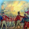 BRITISH BURN THE CAPITOL, 1814 WAR MEMORIAL MURAL
