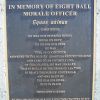 IN MEMORY OF EIGHT BALL MORALE OFFICER MEMORIAL PLAQUE