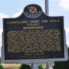 COURTLAND ARMY AIR FIELD MEMORIAL MARKER FRONT