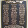 MARSHALL COUNTY WWII CASUALTIES MEMORIAL PLAQUE