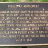 HAMILTON COUNTY CIVIL WAR MONUMENT PLAQUE