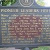 PIONEER LEADERS HERE WAR MEMORIAL MARKER