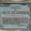 TRIBUTE TO MEN OF THE MOUNTAINS MEMORIAL PLAQUE A