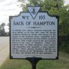 SACK OF HAMPTON WAR MEMORIAL MARKER