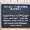 "DOUBLE V" MEMORIAL FLAGPOLE PLAQUE
