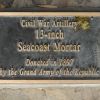 13-INCH SEACOAST MORTAR MEMORIAL PLAQUE