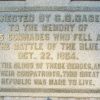 THE BATTLE OF THE BLUE WAR MEMORIAL STONE PLA
