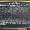 U.S.A DOUBLEDAY'S DIVISION FIRST ARMY CORPS WAR MEMORIAL PLAQUE