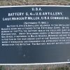 BATTERY G, 4TH U.S. ARTILLERY WAR MEMORIAL PLAQUE