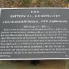 BATTERY E, 1ST U.S. ARTILLERY WAR MEMORIAL PLAQUE