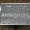 BATTERY A, 2ND U.S. ARTILLERY WAR MEMORIAL PLAQUE