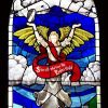 "SAVE ALL WHO DARE THE EAGLES FLIGHT" WAR MEMORIAL STAINED GLASS WINDOW