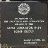 453RD BOMB GROUP WAR MEMORIAL PLAQUE