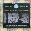 AMERICA'S SONS OUR HEROES WAR MEMORIAL PLAQUE