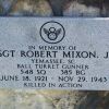 S/SGT. ROBERT MIXON JR. WAR MEMORIAL PLAQUE
