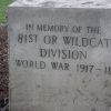 81ST OR WILDCAT DIVISION WORLD WAR I MEMORIAL