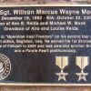 U.S. SGT. WILLSUN MARCUS WAYNE MOCK MEMORIAL PLAQUE